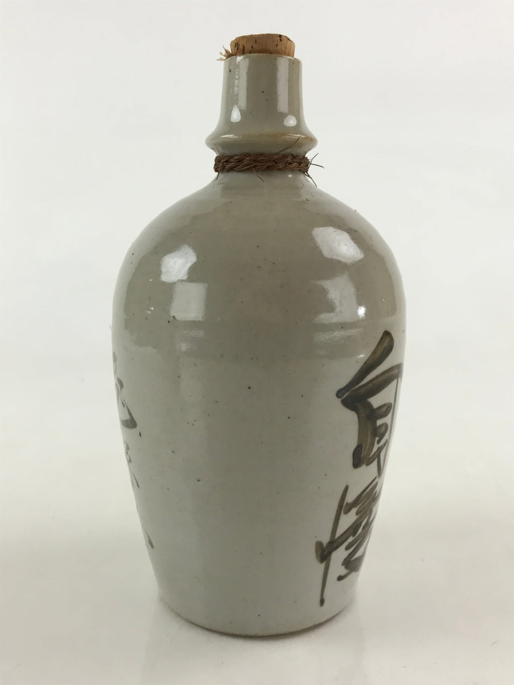 Japanese Ceramic Sake Bottle Sake Cup Kayoi-Tokkuri Hand-Written Vyg Kanji TS514