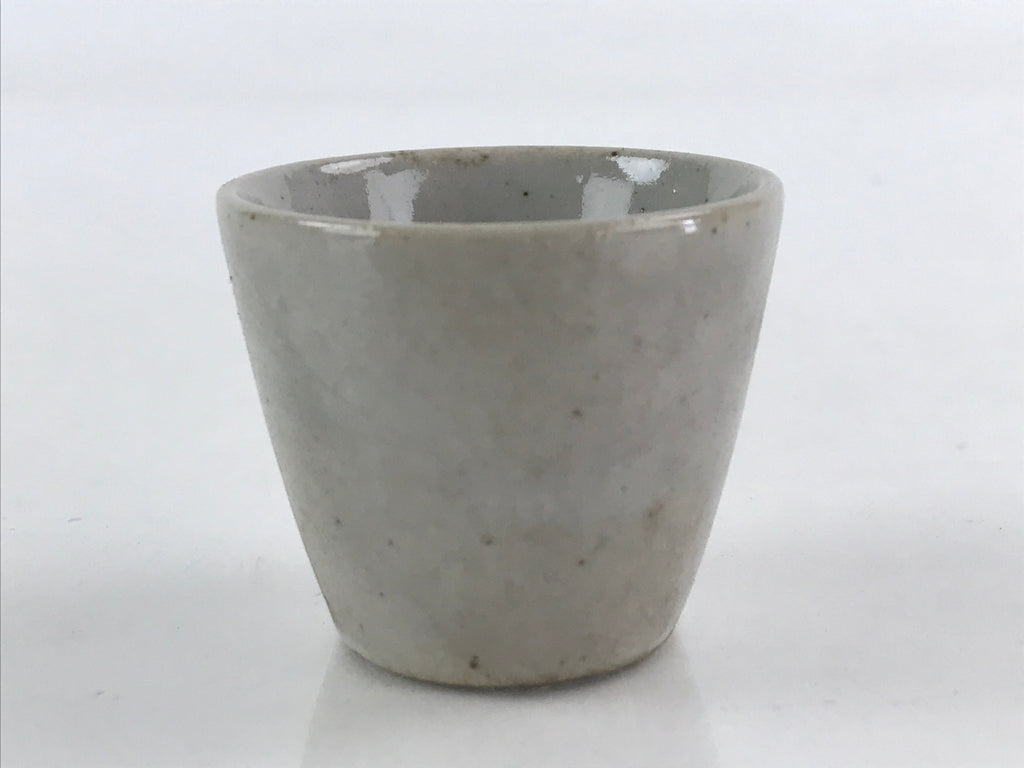 Japanese Ceramic Sake Bottle Sake Cup Set Tokkuri Hand-Written Vtg Kanji TS511