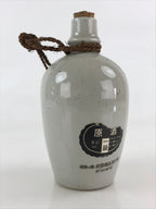 Japanese Ceramic Sake Bottle Sake Cup Set Tokkuri Hand-Written Vtg Kanji TS511