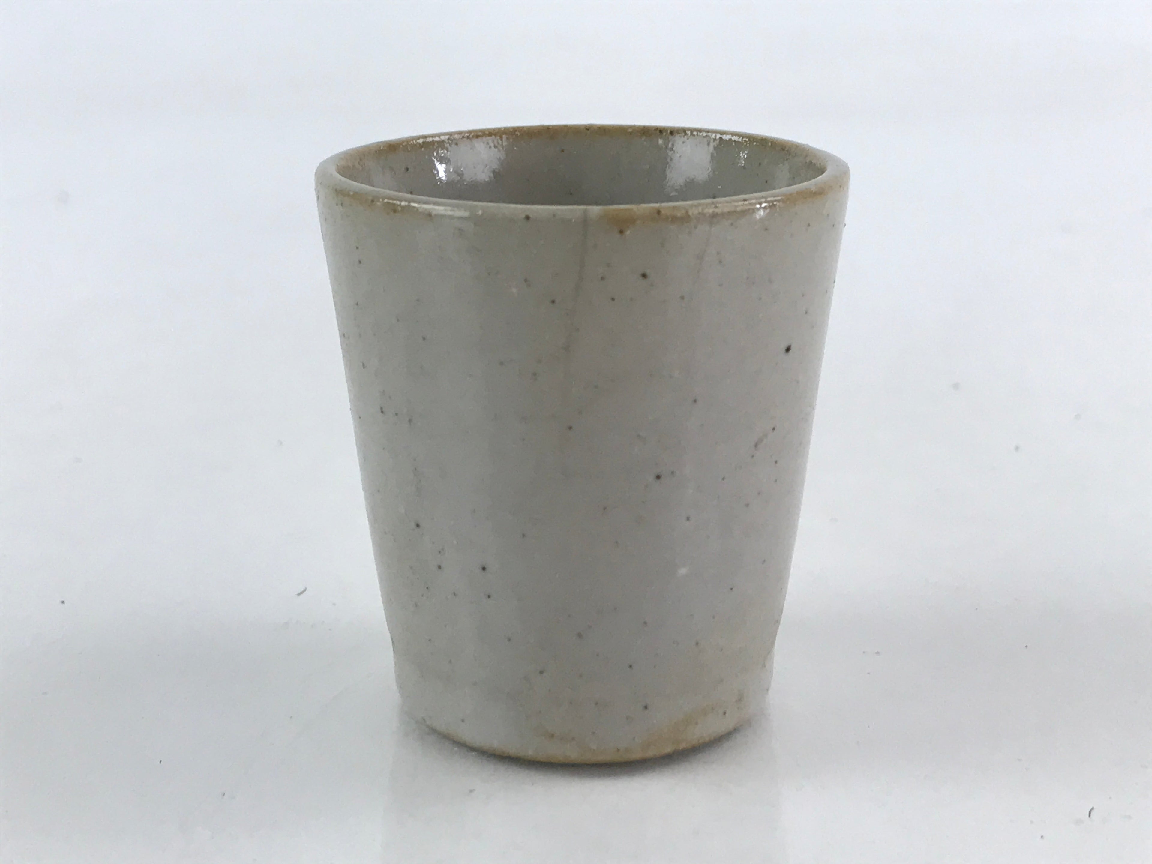 Japanese Ceramic Sake Bottle Sake Cup Set Tokkuri Hand-Written Vtg Kanji TS513
