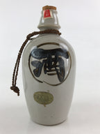 Japanese Ceramic Sake Bottle Sake Cup Set Tokkuri Hand-Written Vtg Kanji TS513