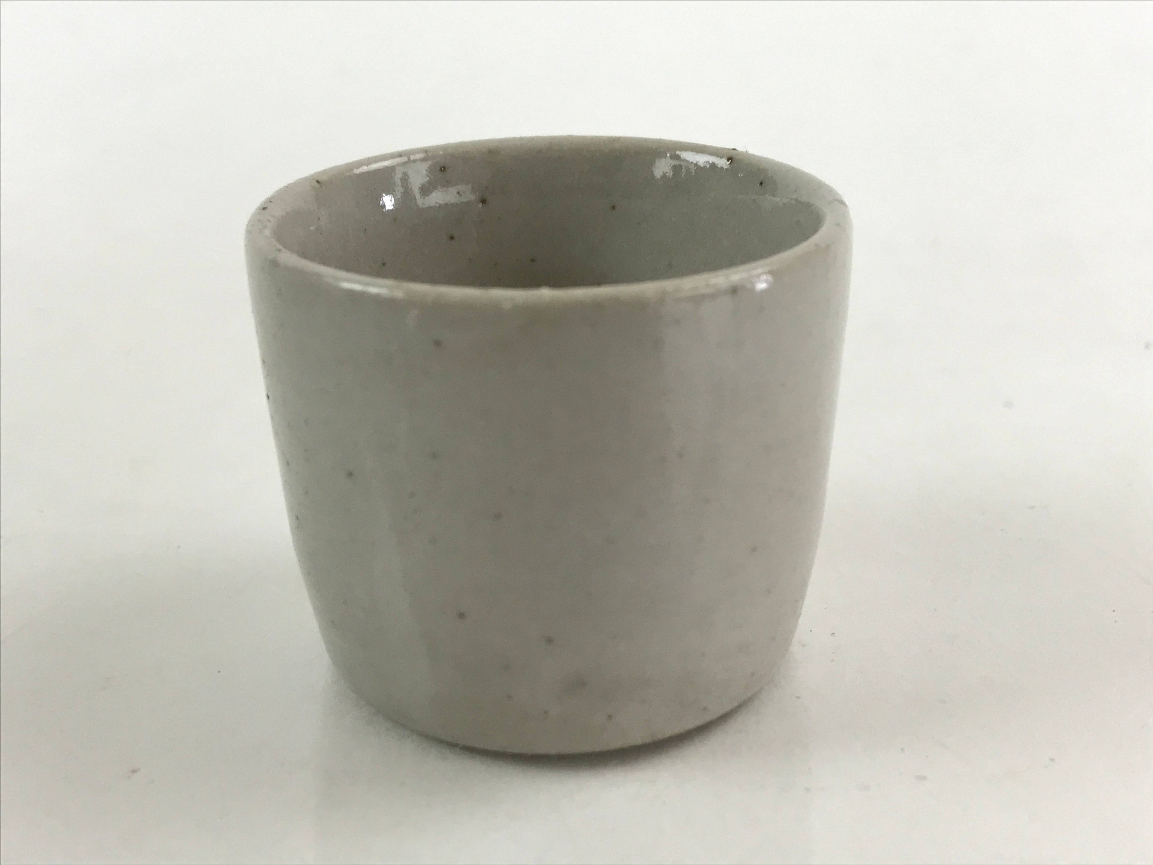 Japanese Ceramic Sake Bottle Sake Cup Set Tokkuri Hand-Written Vtg Kanji TS515