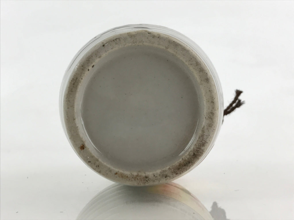 Japanese Ceramic Sake Bottle Sake Cup Set Tokkuri Hand-Written Vtg Kanji TS515