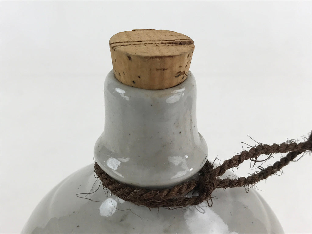 Japanese Ceramic Sake Bottle Sake Cup Set Tokkuri Hand-Written Vtg Kanji TS515