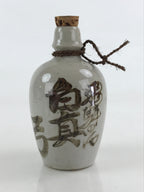 Japanese Ceramic Sake Bottle Sake Cup Set Tokkuri Sakebin Kanji Hida TS540