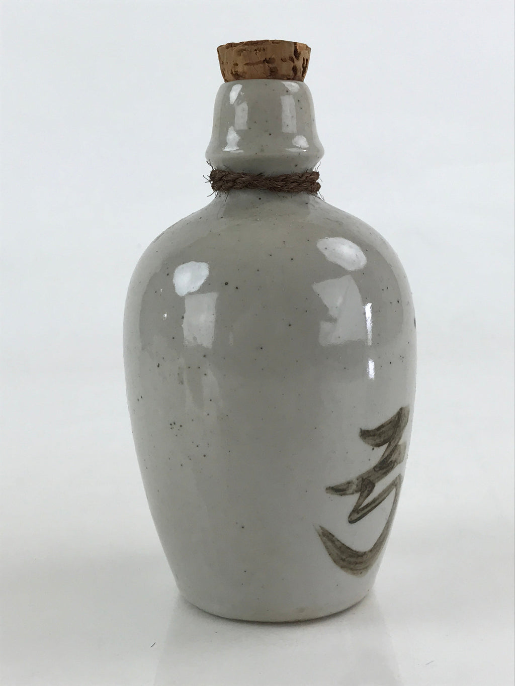 Japanese Ceramic Sake Bottle Sake Cup Set Tokkuri Sakebin Kanji Hida TS540