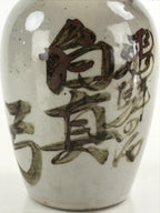 Japanese Ceramic Sake Bottle Sake Cup Set Tokkuri Sakebin Kanji Hida TS540
