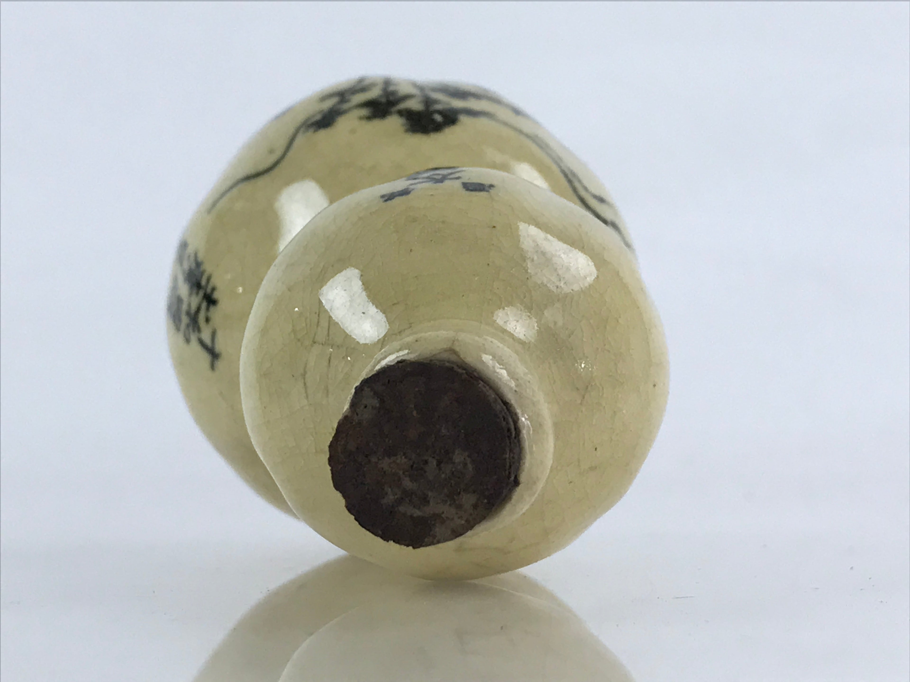 Japanese Ceramic Sake Bottle Sake Cup Tokkuri Sakebin Kanji Gourd Towadako TS542