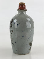 Japanese Ceramic Sake Bottle Sake Cup Tokkuri Sakebin Kanji Kasumitsuru TS517