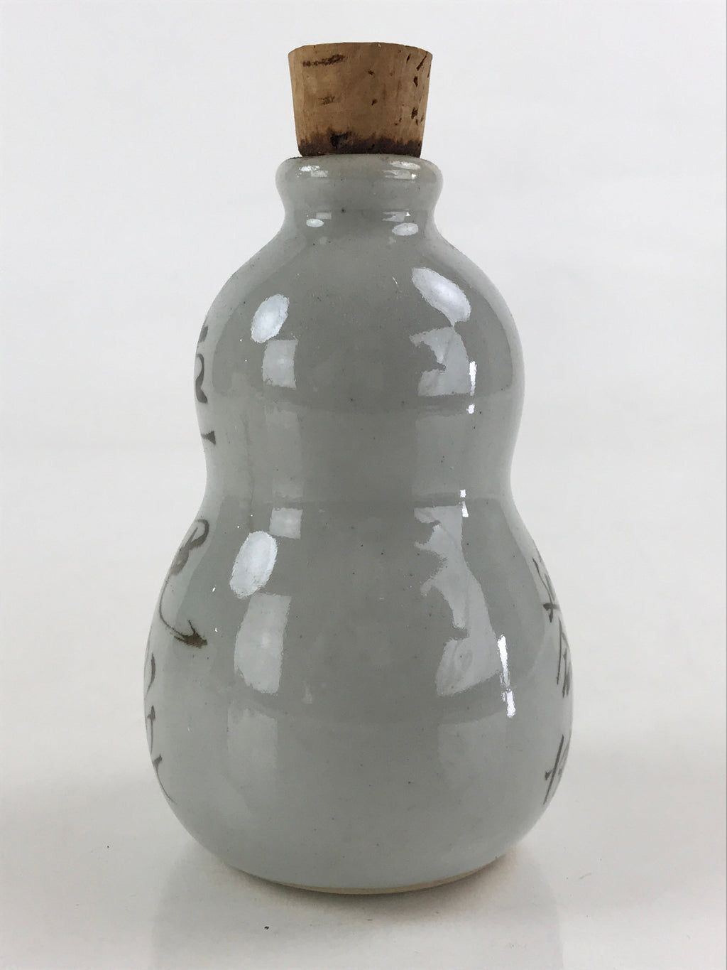 Japanese Ceramic Sake Bottle Sake Tokkuri Sakebin Kanji Gourd Shape TS541