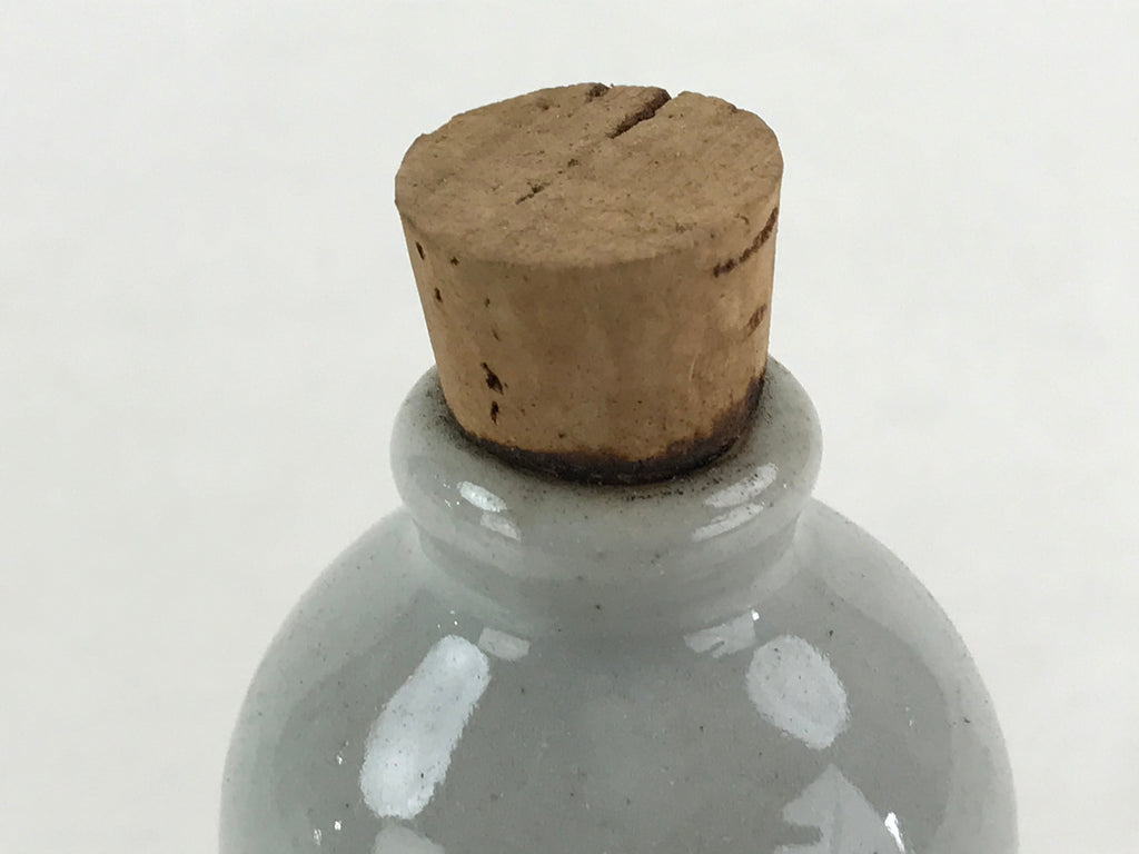 Japanese Ceramic Sake Bottle Sake Tokkuri Sakebin Kanji Gourd Shape TS541