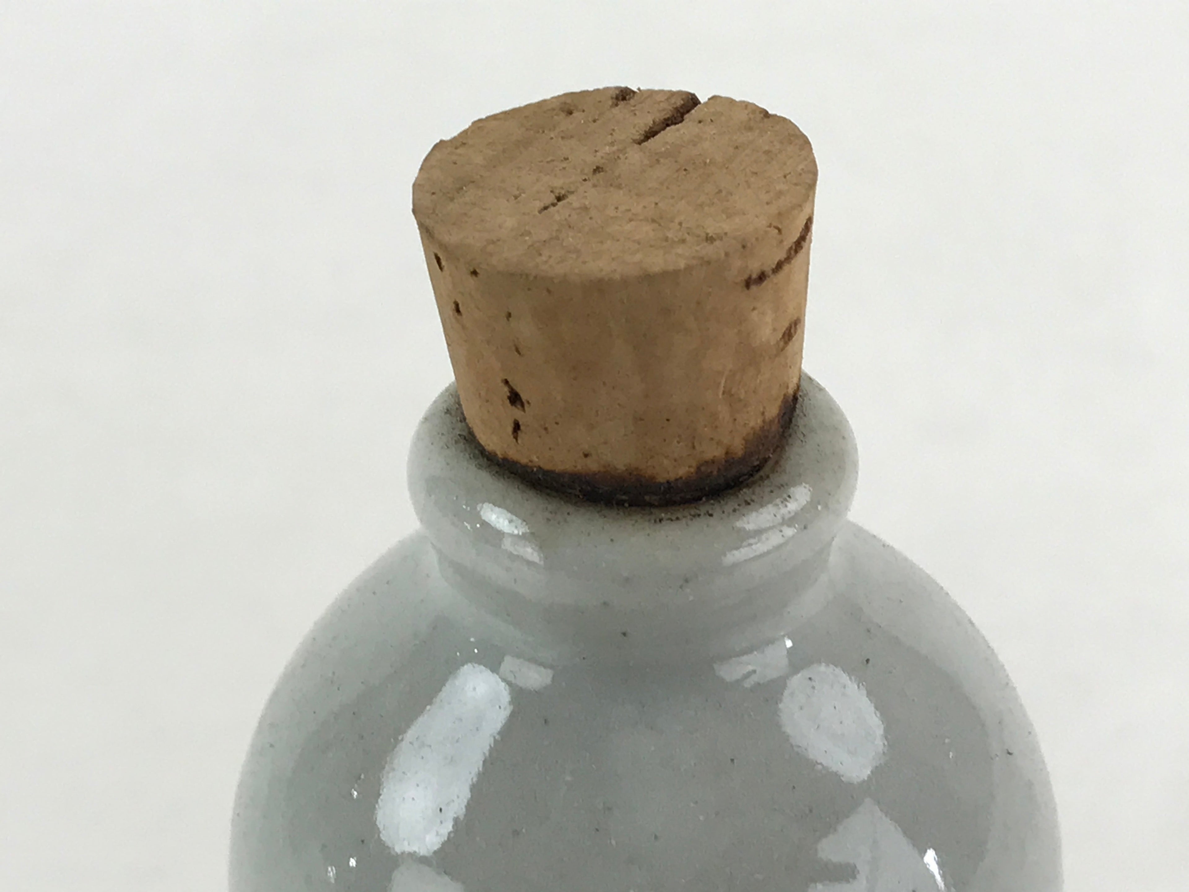 Japanese Ceramic Sake Bottle Sake Tokkuri Sakebin Kanji Gourd Shape TS541