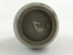 Japanese Ceramic Sake Bottle Tokkuri Gray Glaze Japanese Maple Tree Vase TS502