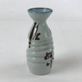 Japanese Ceramic Sake Bottle Tokkuri Ichigo Vtg Gray Brown Ideograms TS569