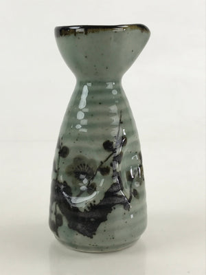 Japanese Ceramic Sake Bottle Tokkuri Ichigo Vtg Gray Plum Blossom Tree TS519