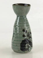 Japanese Ceramic Sake Bottle Tokkuri Ichigo Vtg Gray Plum Blossom Tree TS519