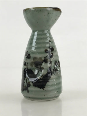 Japanese Ceramic Sake Bottle Tokkuri Ichigo Vtg Gray Plum Blossom Tree TS520