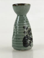 Japanese Ceramic Sake Bottle Tokkuri Ichigo Vtg Gray Plum Blossom Tree TS520