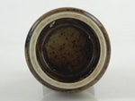 Japanese Ceramic Sake Bottle Tokkuri Ichigo Vtg Pottery Brown Bamboo TS524