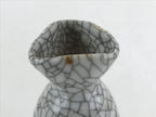 Japanese Ceramic Sake Bottle Tokkuri Ichigo Vtg Pottery Cracked Glaze TS547