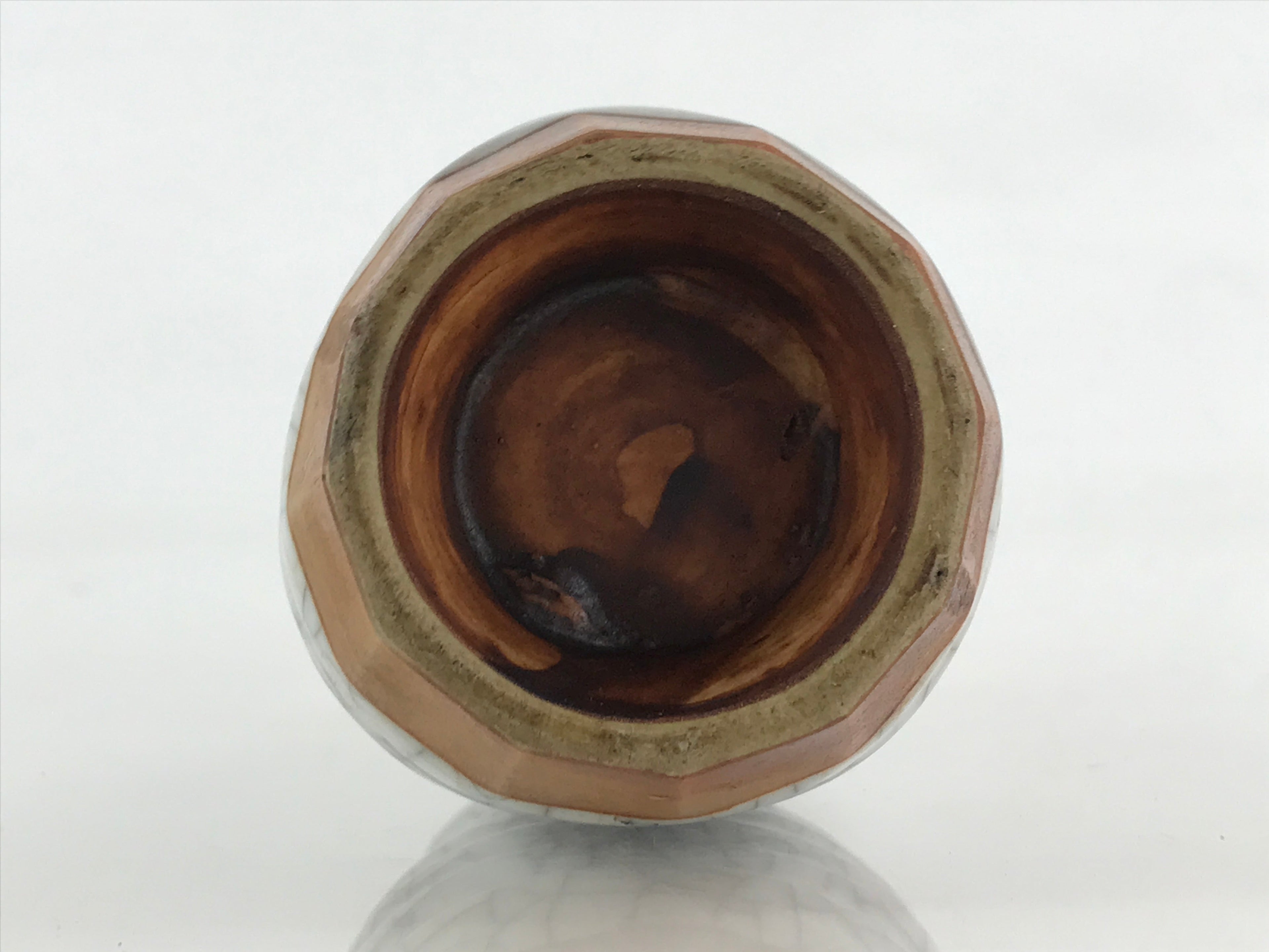 Japanese Ceramic Sake Bottle Tokkuri Ichigo Vtg Pottery Cracked Glaze TS547