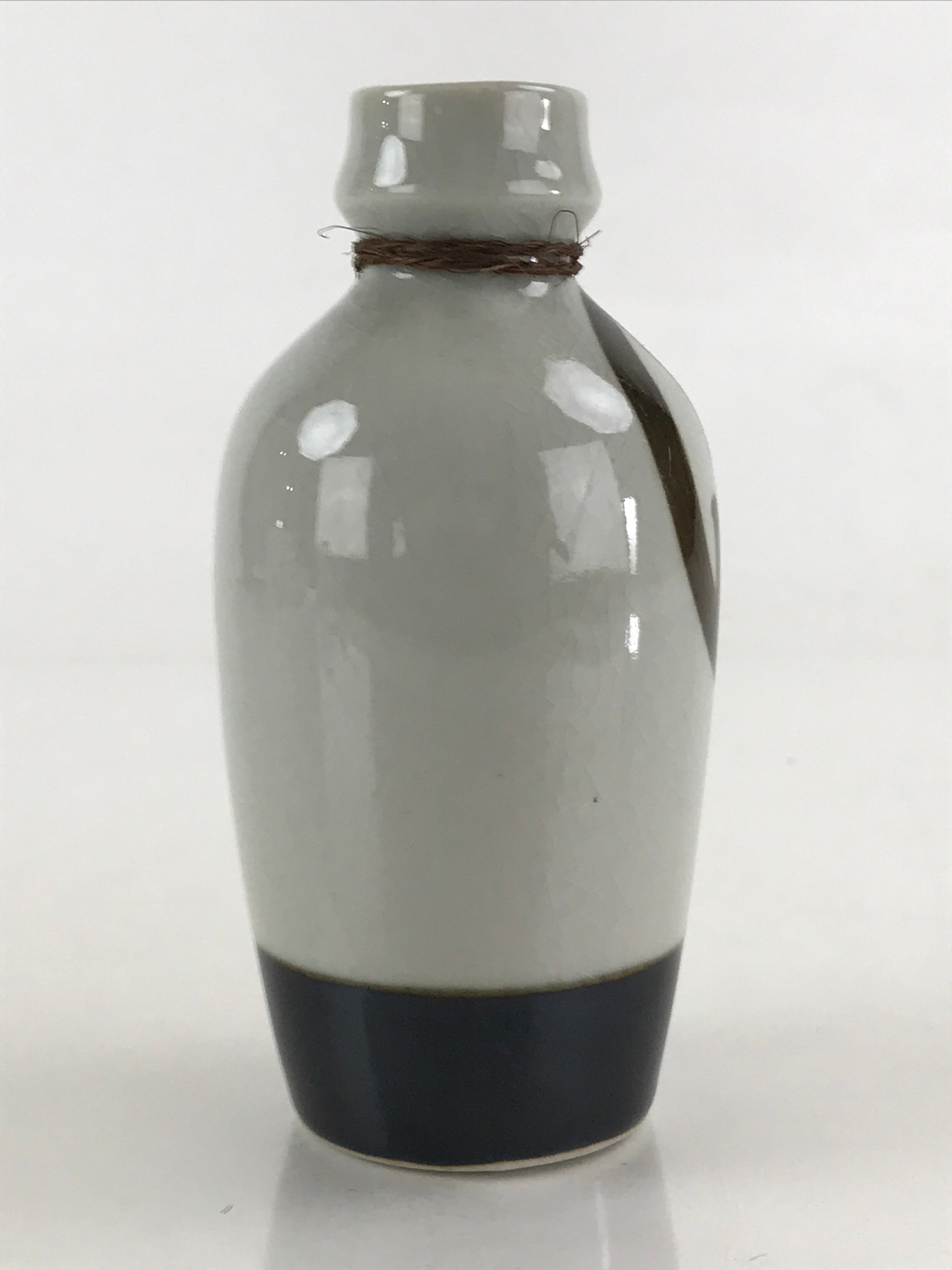 Japanese Ceramic Sake Bottle Tokkuri Ichigo Vtg Pottery Kanji Kotohira TS546