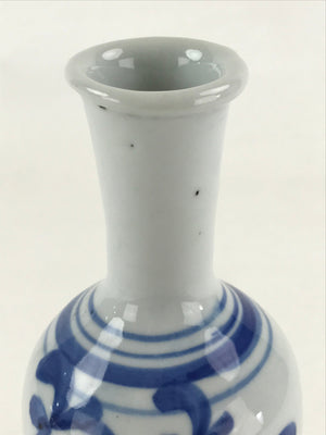 Japanese Ceramic Sake Bottle Tokkuri Imari Ware Blue Sometsuke Flower TS500