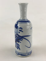 Japanese Ceramic Sake Bottle Tokkuri Imari Ware Blue Sometsuke Flower TS500