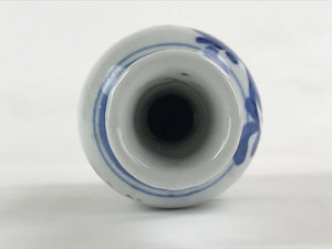 Japanese Ceramic Sake Bottle Tokkuri Imari Ware Blue Sometsuke Flower TS500