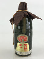 Japanese Ceramic Sake Bottle Tokkuri Sakebin Kanji Kiso Nakanorisan Brown TS544