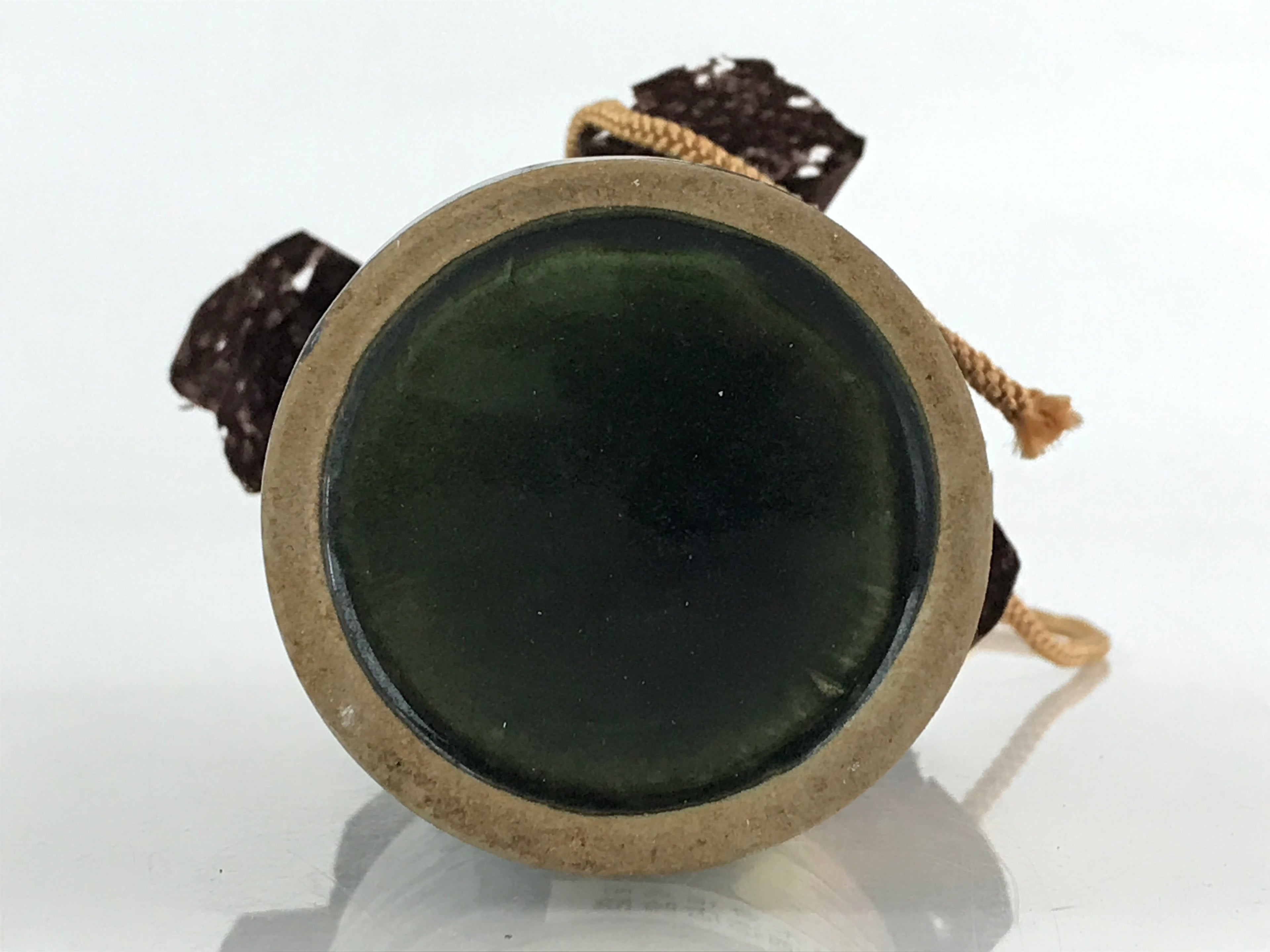 Japanese Ceramic Sake Bottle Tokkuri Sakebin Kanji Kiso Nakanorisan Brown TS544