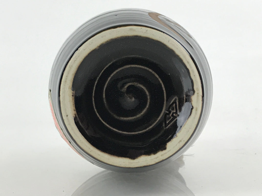 Japanese Ceramic Sake Bottle Tokkuri Sakebin Vtg Kanji Oni-Koroshi Black TS509