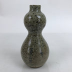 Japanese Ceramic Sake Bottle Tokkuri Vtg Ichi-Go Hyotan Gourd Brown Speck TS715
