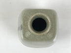 Japanese Ceramic Sake Bottle Tokkuri Vtg Pottery Ichi-Go Red Daruma Gray TS835