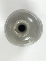 Japanese Ceramic Sake Bottle Tokkuri Vtg Pottery Kayoi Simple Gray Banded TS837