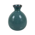 Japanese Ceramic Sake Bottle Tokkuri Vtg Round Ball Mottled Green Brown TS922