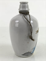 Japanese Ceramic Sake Bottle Tokkuri Vtg Ukiyoe Geisha Woman Kimono TS735