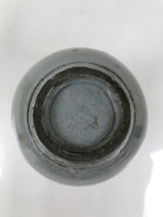 Japanese Ceramic Sake Bottle Vtg Kayoi-Tokkuri Blue Tree Round Long Neck TS816