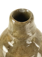 Japanese Ceramic Sake Bottle Vtg Kayoi-Tokkuri Brown Plain Small TS659