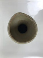 Japanese Ceramic Sake Bottle Vtg Kayoi-Tokkuri Gray Black Green Circles TS814