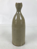 Japanese Ceramic Sake Bottle Vtg Kayoi-Tokkuri Gray Black Strokes Small TS815