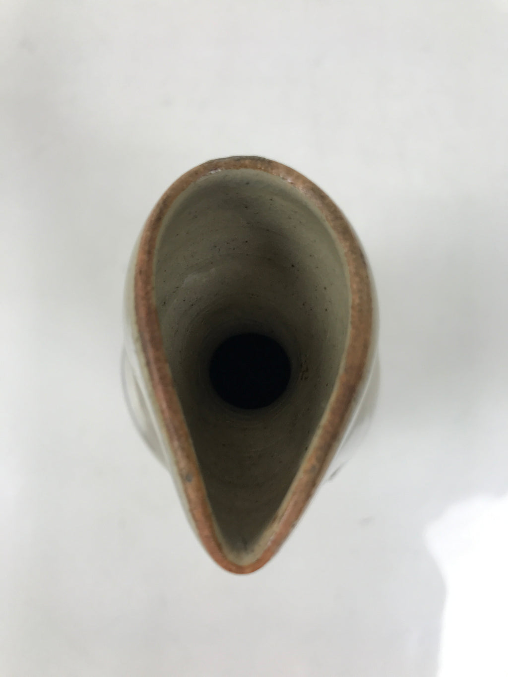 Japanese Ceramic Sake Bottle Vtg Kayoi-Tokkuri Gray Black Strokes Small TS815