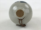 Japanese Ceramic Sake Bottle Vtg Kayoi-Tokkuri Gray Hand-Written Kanji TS567