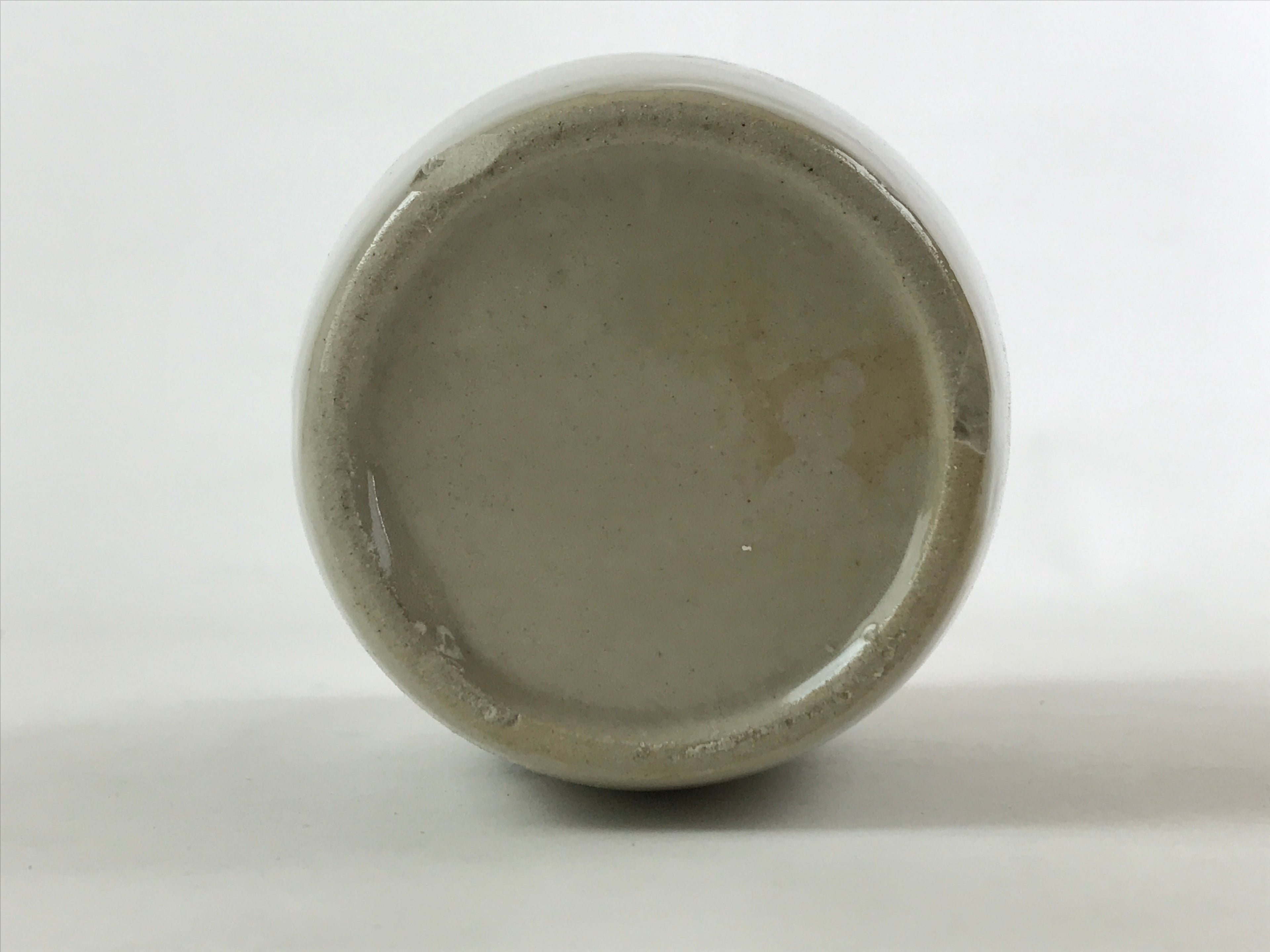 Japanese Ceramic Sake Bottle Vtg Kayoi-Tokkuri Gray Hand-Written Kanji TS573