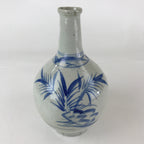 Japanese Ceramic Sake Bottle Vtg Kayoi Tokkuri Koimari Ware Blue Sometsuke TS487