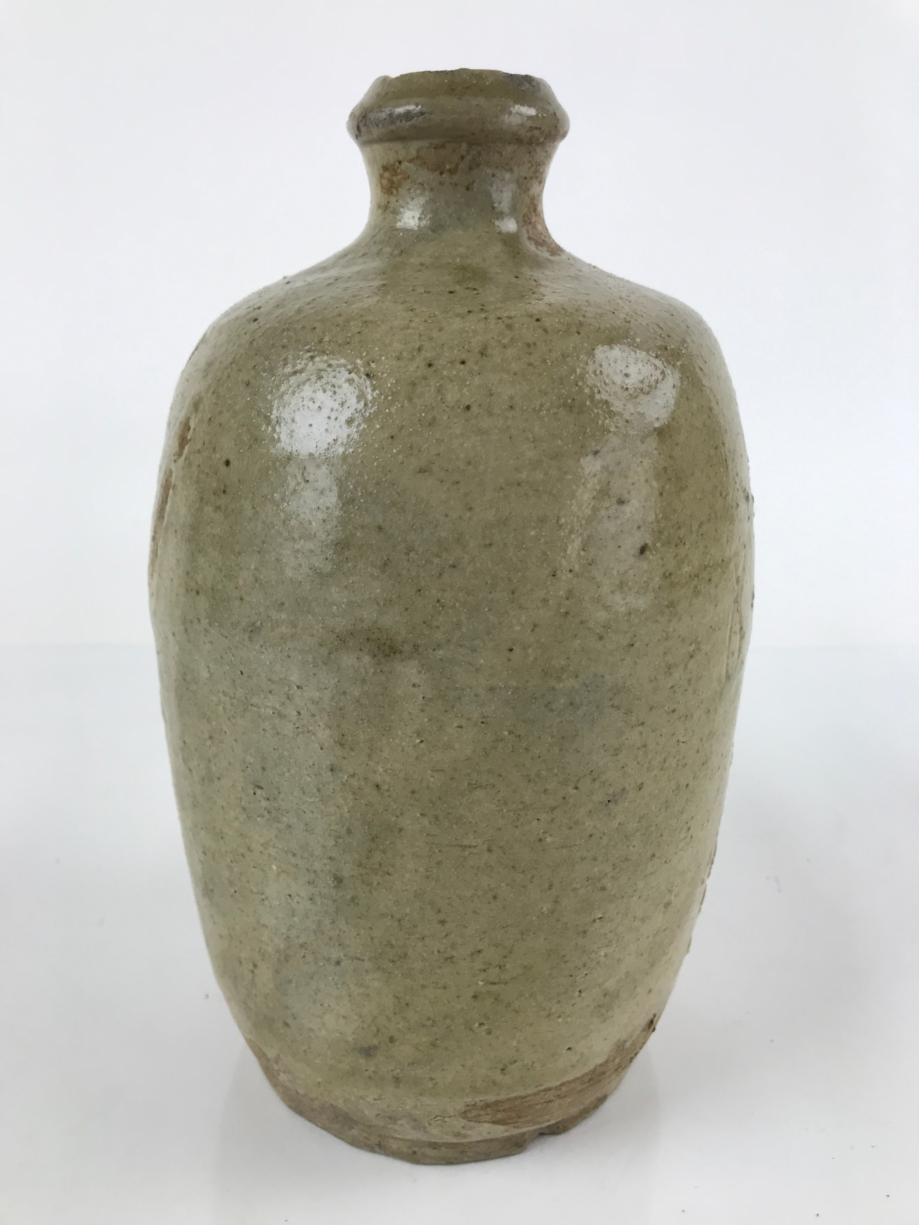 Japanese Ceramic Sake Bottle Vtg Kayoi-Tokkuri Large Carved Kanji TS651