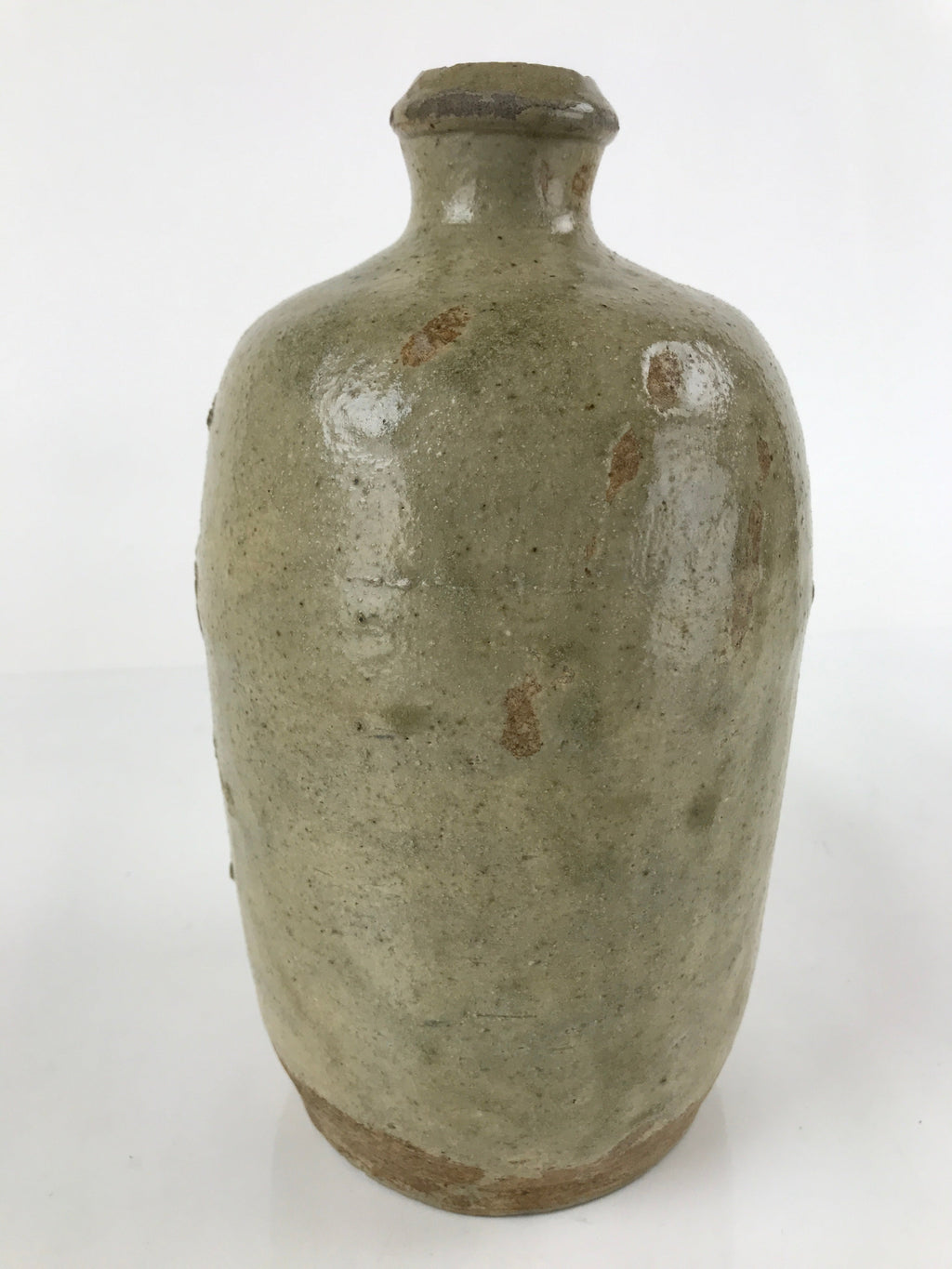 Japanese Ceramic Sake Bottle Vtg Kayoi-Tokkuri Large Carved Kanji TS651