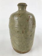 Japanese Ceramic Sake Bottle Vtg Kayoi-Tokkuri Large Carved Kanji TS651