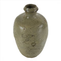 Japanese Ceramic Sake Bottle Vtg Kayoi-Tokkuri Large Carved Kanji TS651