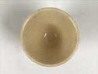 Japanese Ceramic Sake Cup Vtg Rappa Ochoko Guinomi Beige Brown Blue Leaves G345